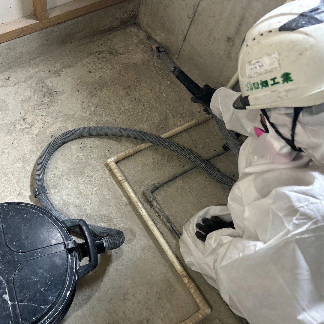 浦添市沢岻アスベスト撤去工事